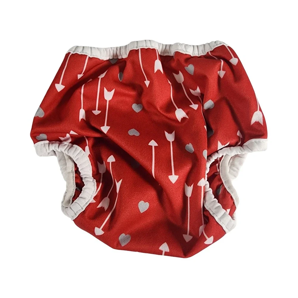 Thirsties Size One Red Arrow Heart Cloth Diaper Cover 6-18‎ lbs Made in USA